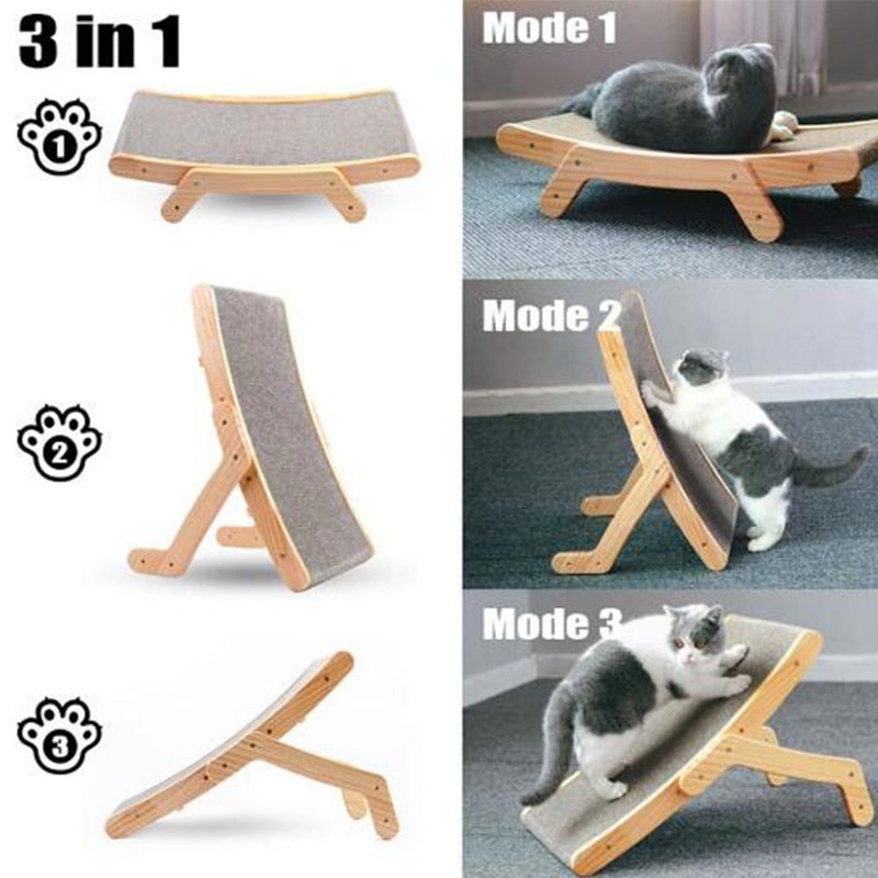 Wooden Cat Scratch Bed by My Store