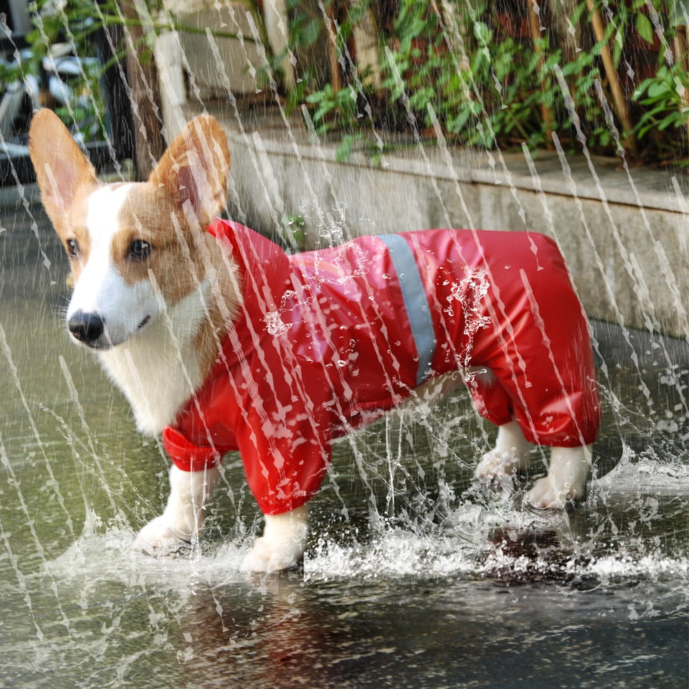 Reflective All-weather Waterproof Dog Rain Coat by My Store