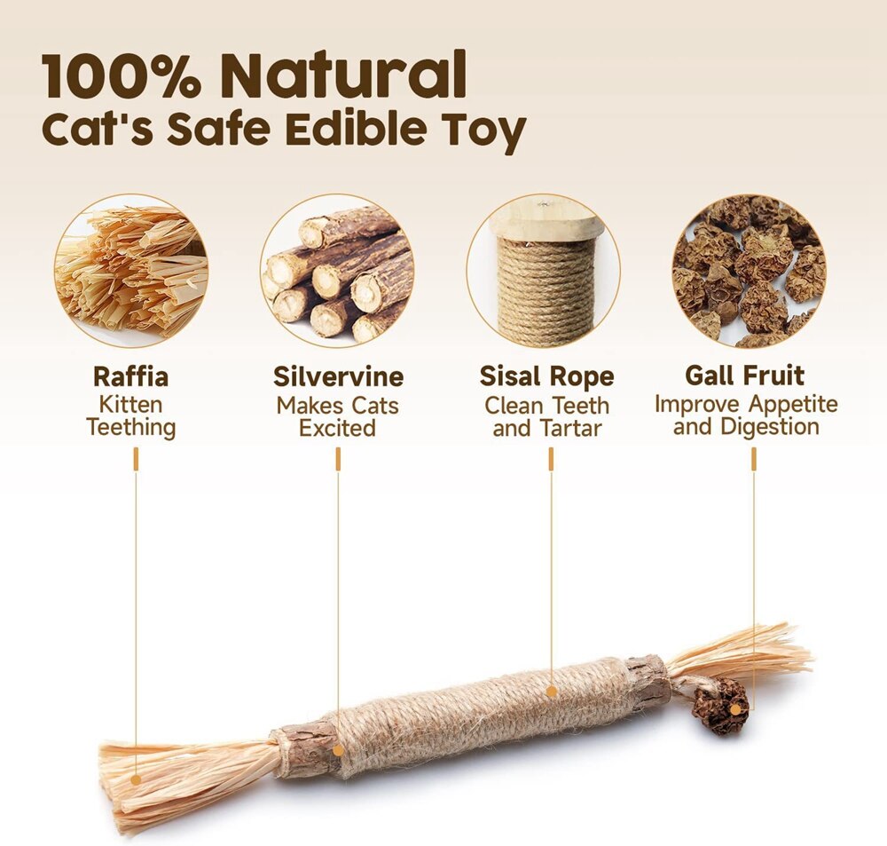 Natural Silvervine Collection Stick Cat Chew Toy by My Store