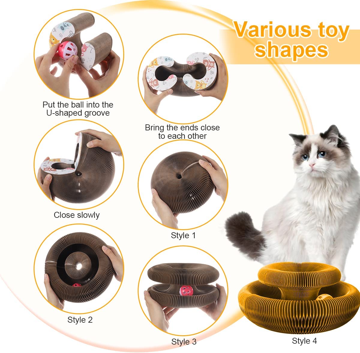 Interactive Self Rolling Ball Cat Toy by My Store